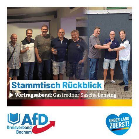 Rückblick Stammtisch mit Sascha Lensing AfD Kreisverband Bochum