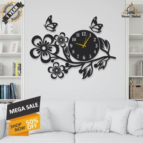 Flower Wall Clock Decormahal