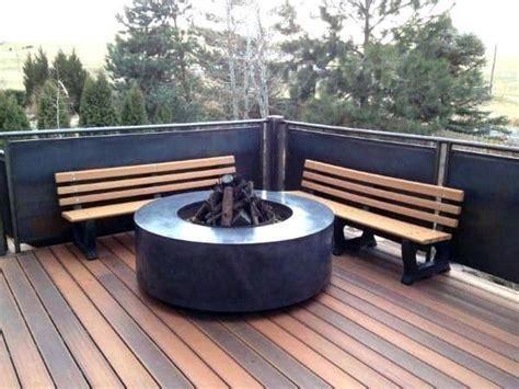 Top 50 Best Deck Fire Pit Ideas Wood Safe Designs