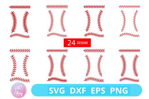 Baseball Stitches SVG Digital File SVG Graphic By Chingcreative