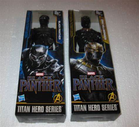 Marvel Titan Hero Black Panther And Erik Killmonger 12 Figures Mb Free Shipping Ebay