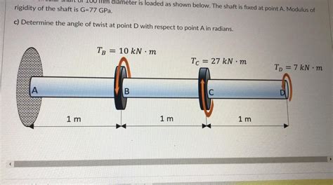 Solved A Solid Circular Shaft Of Mm Diameter Is Loaded Chegg