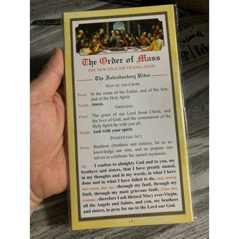 Order Of The Mass Guide Tagalog Or English Shopee Philippines