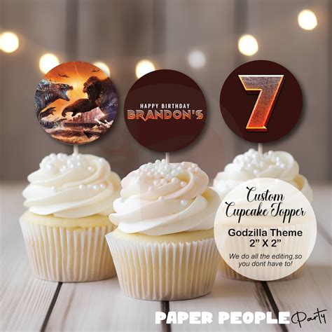 Godzilla Vs Kong Cupcake Topper Godzilla Cupcake Topper King Kong