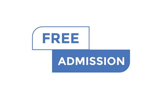 Free Admission Text Button Speech Bubble Free Admission Colorful Web