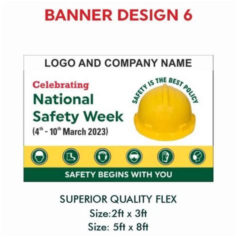 Safety Banner National Safety Week At 385 Piece In Mumbai ID