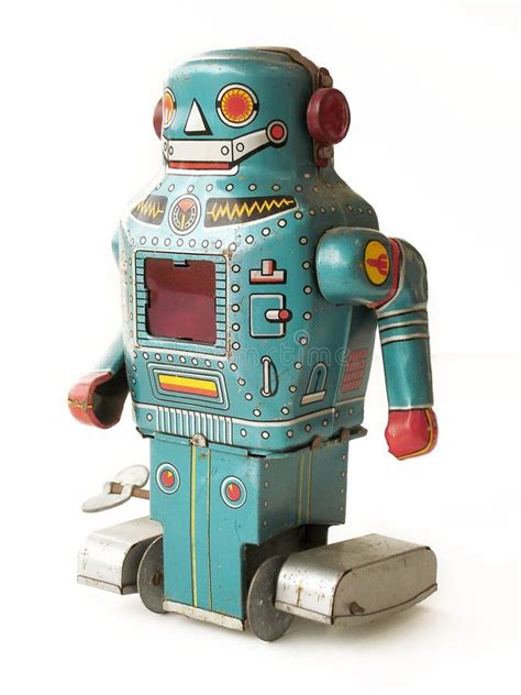 Vintage Toy Robot stock image. Image of retro, chip, rusted - 4687519