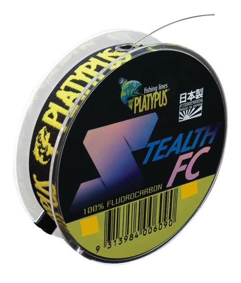 50m Spool of Platypus Stealth Fluorocarbon Fishing Leader with Line Tamer