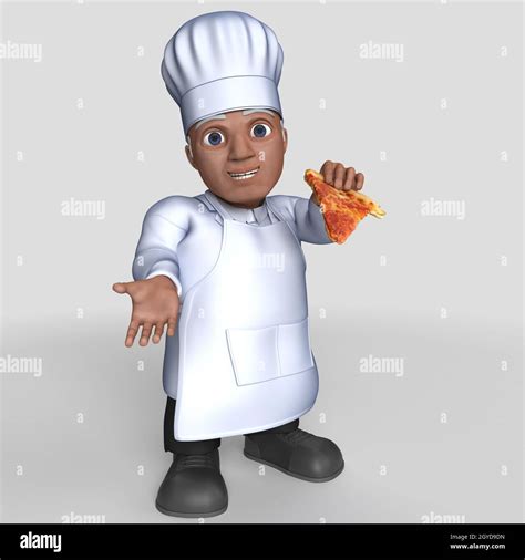 3d Render Of Cartoon Baker Character Stock Photo Alamy