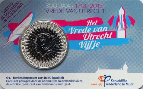 5 Euro 2013 Vrede Van Utrecht BU In Coincard Kienhorst