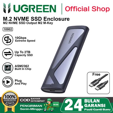 Jual UGREEN Casing Enclosure SSD M 2 NVMe SATA To USB 3 1 USB C