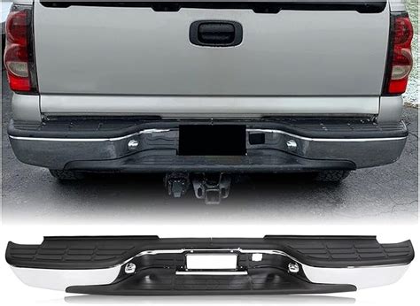 ECOTRIC Rear Step Bumper Bar W Pad Chrome For 1999 2006 Chevy Silverado