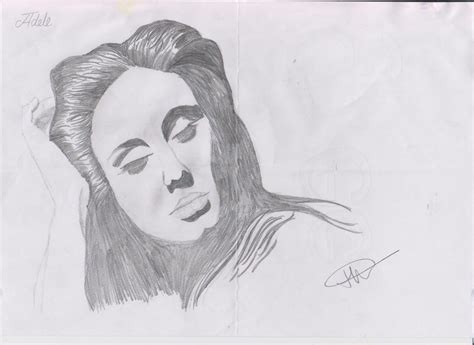 Adele Drawing Easy Adele Sketch Bocagewasual