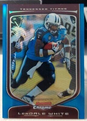 2009 BOWMAN CHROME LENDALE WHITE BLUE REFRACTOR 128 150 TITANS 56 USC