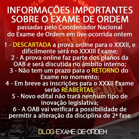 Blog Blog Exame De Ordem