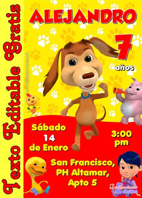 Invitaci N De Mi Perro Chocolo Gratis Invitaciones Editables