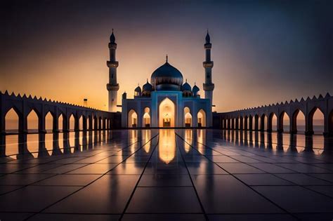 Premium Ai Image The Beautiful Serene Mosque At