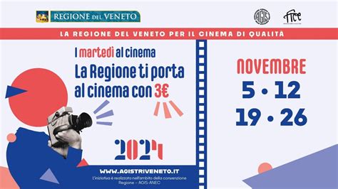 Martedì al cinema a tre euro il 12 novembre 2024