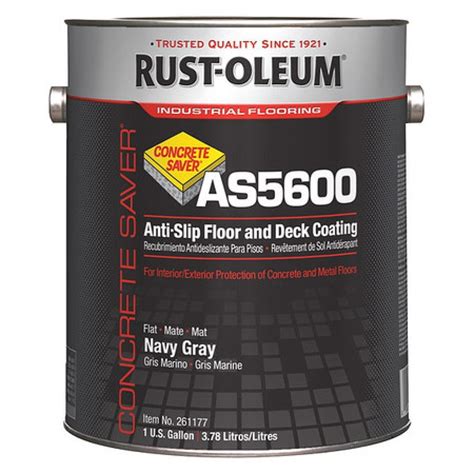 Rust Oleum 261177 1 Gal As5600 Anti Slip Floor And Deck Coating Acrylic Gloss Gray Walmart