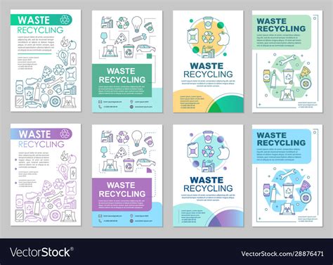 Waste Management Brochure Template Layout Vector Image