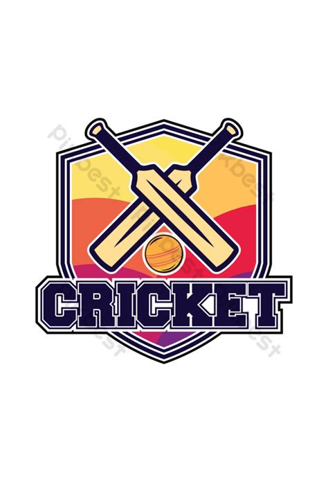 Cricket Logo Icon Vector Template Png Images Ai Free Download Pikbest