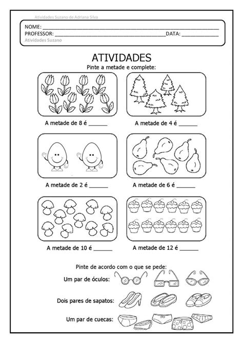 Atividades De Matemática Dobro Triplo Atividades Para Colorir