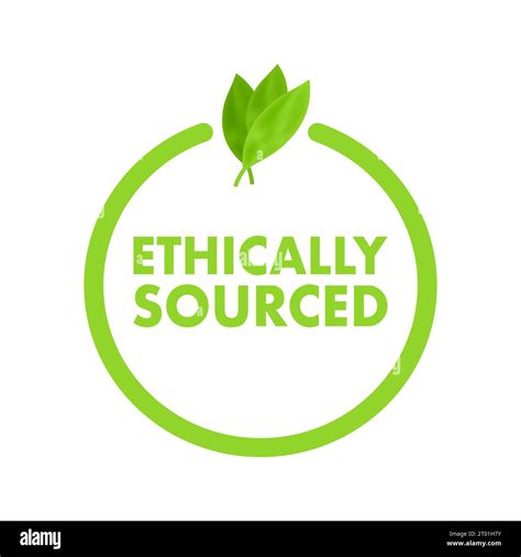 Ethically Sourced Natural And Organic Products Vector Stock