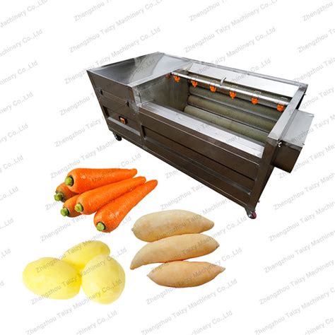 Auto Ginger Washing Peeling Machine Taro Potato Cleaning Machine