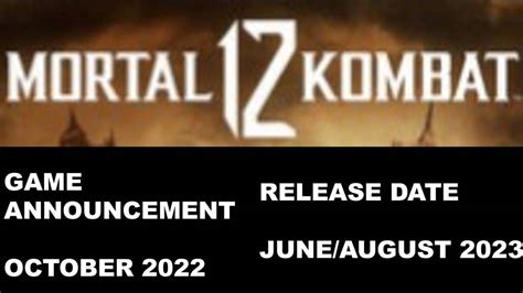 Mortal Kombat 12 Release Date Prediction By Thedarksorcerer56 On