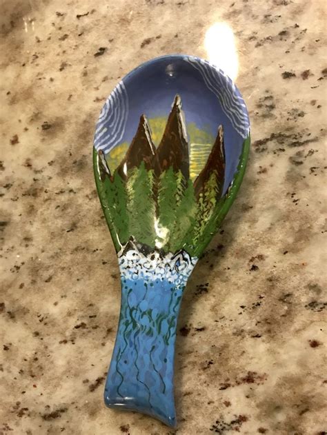 Hand Painted Spoon Rest