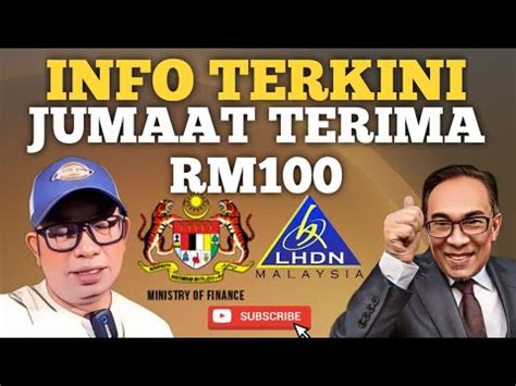 SYUKUR TAHNIAH BANTUAN RM100 DISALURKAN MULAI JUMAAT INI YouTube