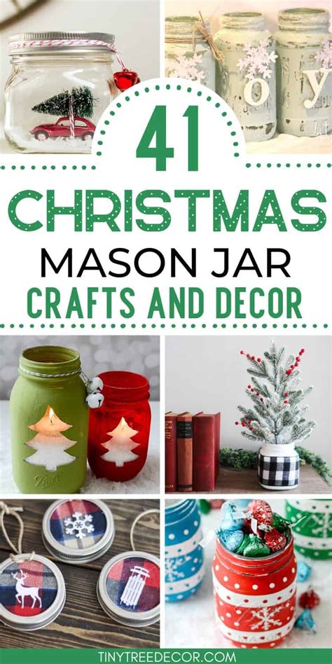 41 Festive Christmas Mason Jar Crafts and Ideas | Tiny Tree Decor