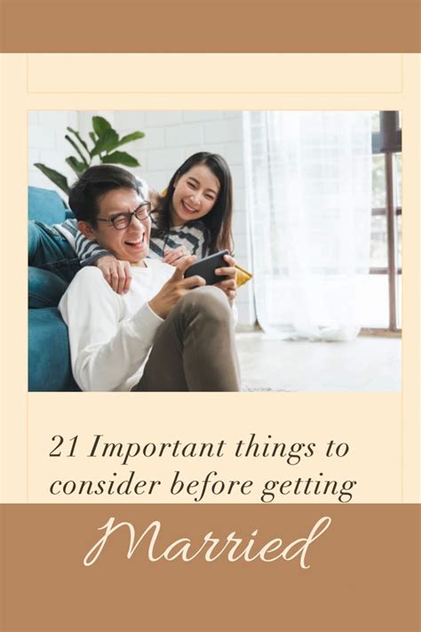 21 Important Things To Consider Before Getting Married An Essential