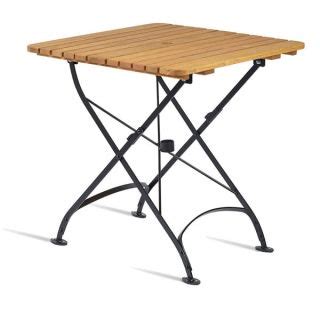 Folding Round Outdoor Tables With FSC Robinia Tops And Steel Folding Frame