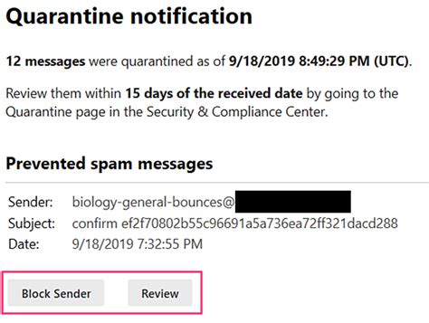 Microsoft Office 365 Quarantine Notifications Update