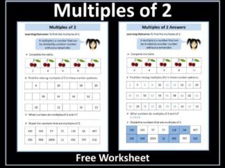 Multiples of 2 Worksheet - Inspire and Educate! By Krazikas