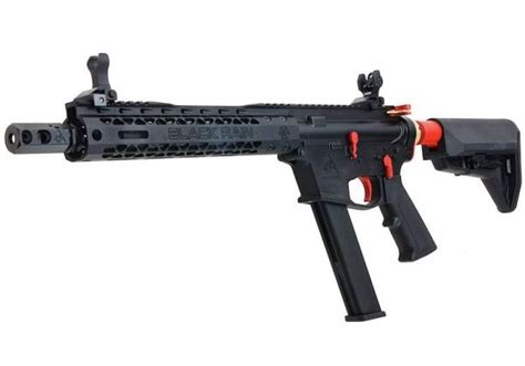 Emg Black Rain Ordnance Airsoft M4 9mm Gbb Rifle Long Version Black Red Redwolf