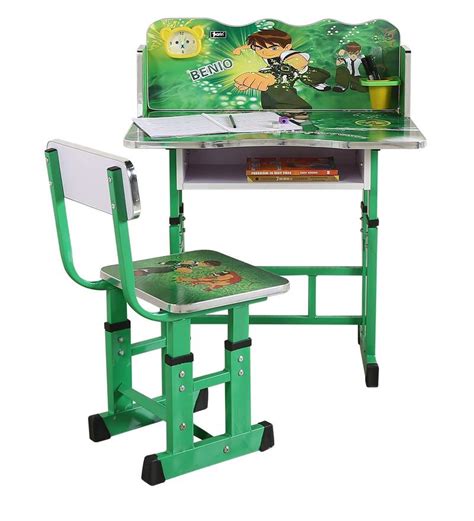 Buy Ben10 Kids Study Table And Chair Set In Green Color By Parin Online