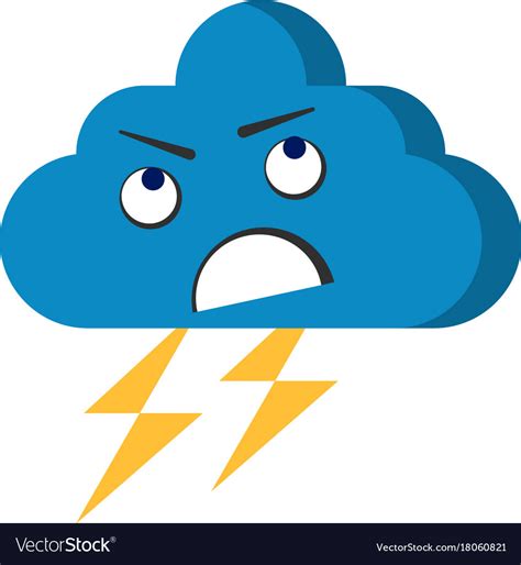 angry storm cloud royalty  vector image vectorstock