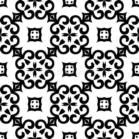 Seamless Pattern Black And White Stock Vector Illustration Of Lattice