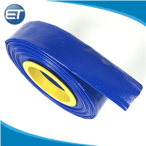 Layflat PVC Water Delivery Hose Discharge Pool Pump Irrigation Blue