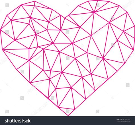 Pink Triangle Heart Stock Vector Royalty Free 321930314 Shutterstock