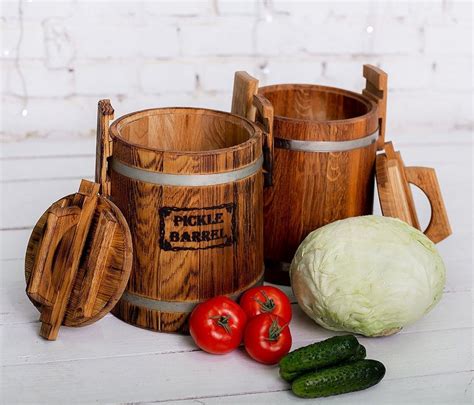 Personalized Pickle Oak Barrel L L L L Wood Vat With A Etsy