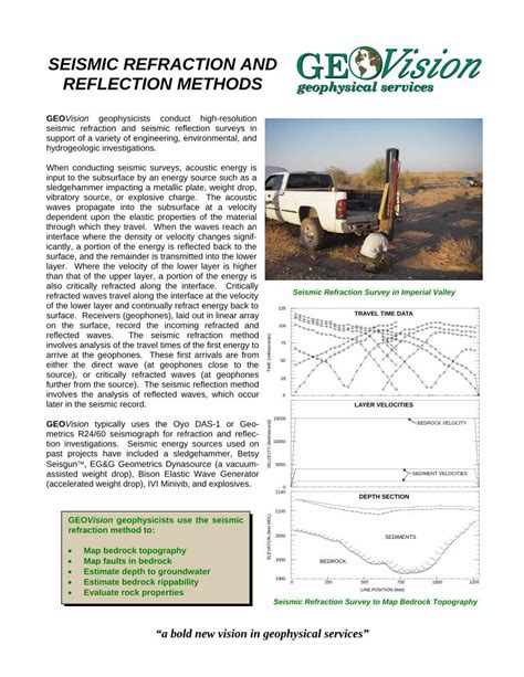 Pdf Seismic Refraction And Reflection Methods Note Seismic Method