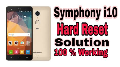 How To Symphony I Hard Reset Solution Working Symphony I Hard