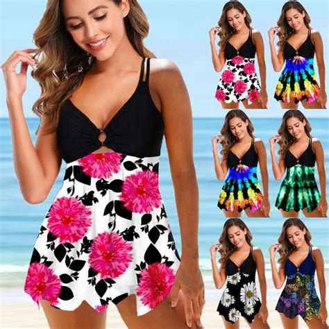 New Floral Print Bikini Sets Swimsuit Women Sexy Plus Size Two Pieces