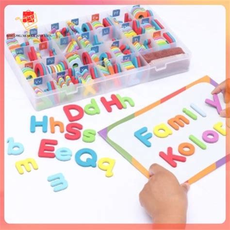 Jual 106pcs Huruf Angka Dan Simbol Matematika Magnetic Puzzle Box