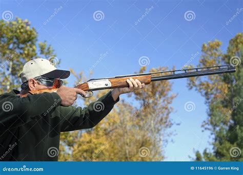 Man Bird Hunting Stock Photo Image Of Skeet Clay Shotgun 11645196