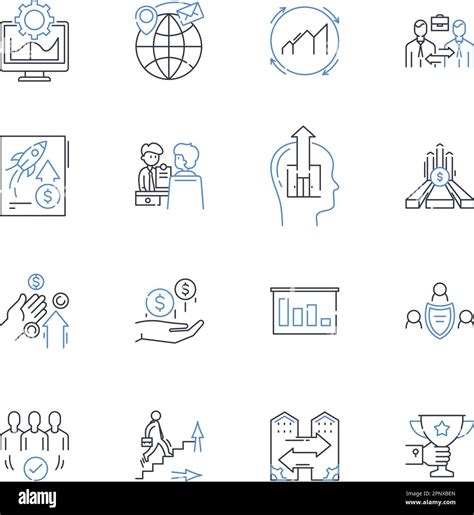 Corporate Culture Line Icons Collection Ethics Values Environment