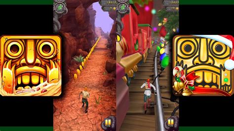 Temple Run Blazing Sands Vs Temple Run Winter Toyland Youtube